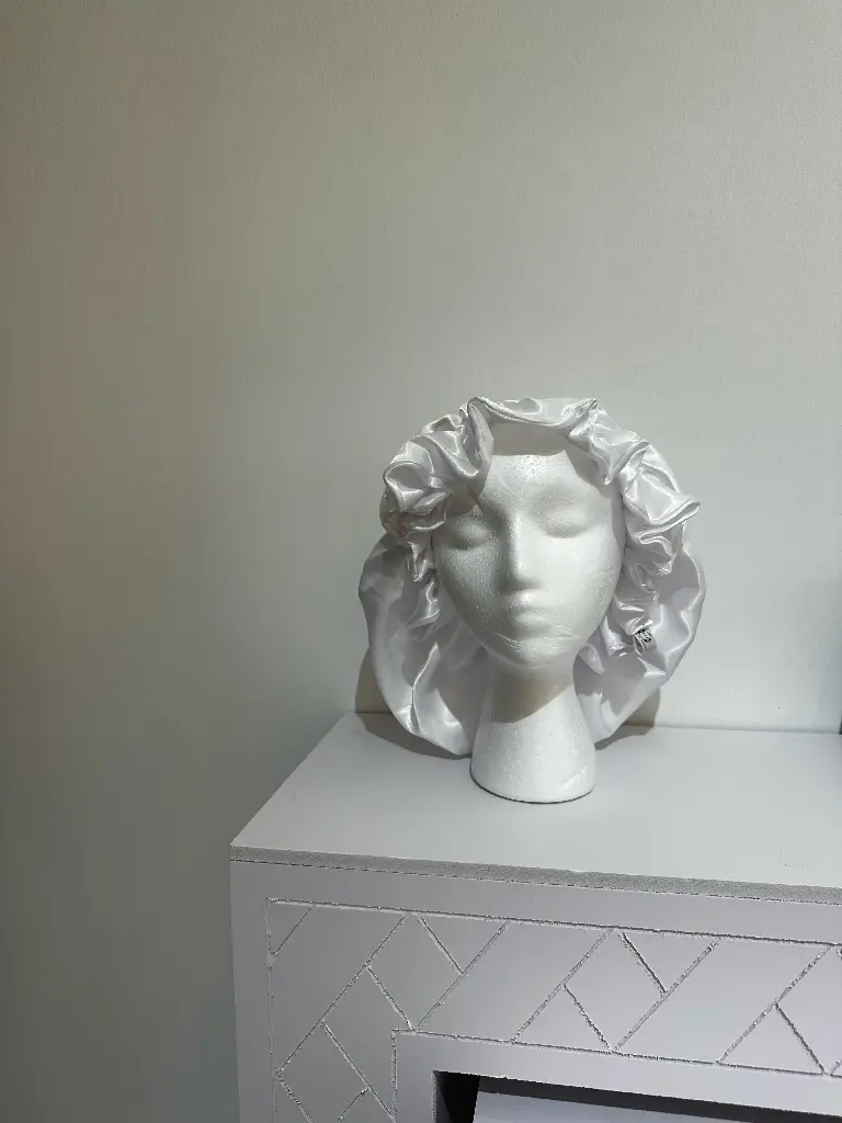 Whisper White Silk Bonnet