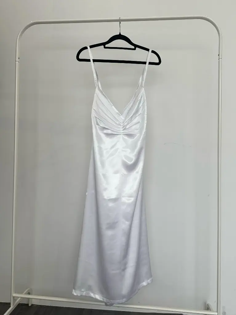 Whisper White Silk Slip Dress