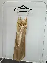 Sunlit Beige Silk Slip Dress