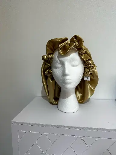 Sunlit Beige Silk Bonnet