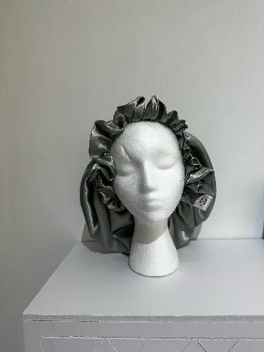 Lunar Grey Silk Bonnet