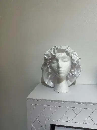 Whisper White Silk Bonnet